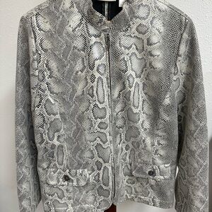 Alfred Dunner Women's faux Snake Print Jacket